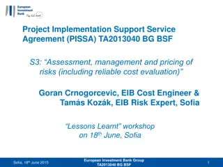 Lessons Learnt in Project Implementation Support