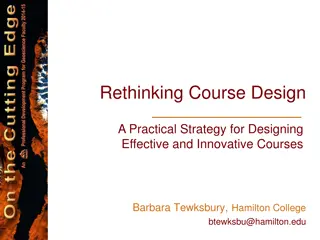 Strategic Course Design for Effective Learning