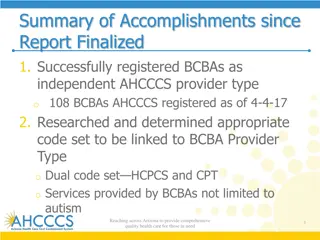 AHCCCS Achievements and Initiatives