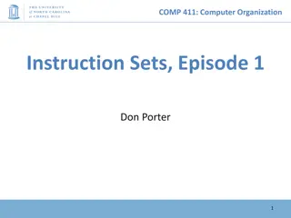 Computer Organization: Instruction Sets and von Neumann Model