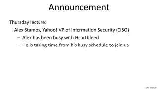 Secure Architecture Principles with Alex Stamos at CS 155 Lecture