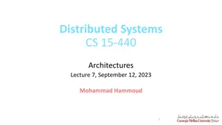 Distributed Systems Architectures