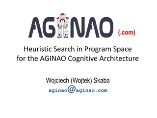 Heuristic Search in AGINAO Cognitive Architecture Program Space