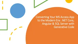 Modernize Your MS Access App with .NET Core, Angular & SQL Server
