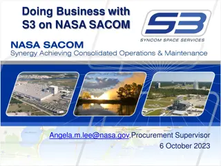 Doing Business with S3 on NASA SACOM Overview