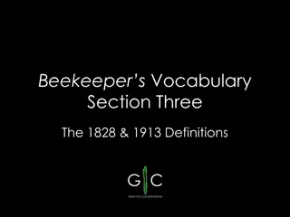 Beekeeper's Vocabulary - Definitions and Examples