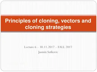 Principles of Cloning and DNA Cloning Techniques