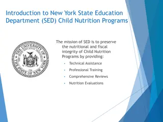 New York State Education Department - Child Nutrition Programs Overview