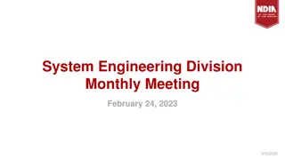 System Engineering Division Monthly Meeting - February 24, 2023