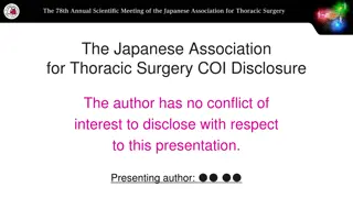 Japanese Association for Thoracic Surgery COI Disclosure