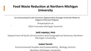 Food Waste Reduction at Northern Michigan University: Circular Economic Solutions