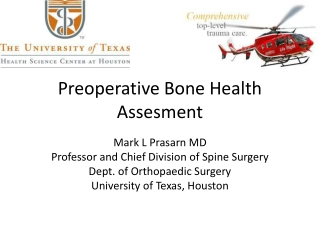 Preoperative Bone Health Assessment in Spine Fusion Surgery