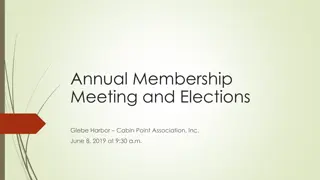 Annual Membership Meeting and Elections - Glebe Harbor Cabin Point Association