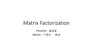 Matrix Factorization Techniques Overview