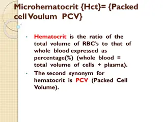 Microhematocrit Procedure and Reference Intervals
