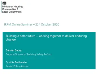 Building a Safer Future: Delivering Enduring Change