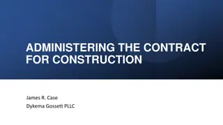 Administering the Contract for Construction - Construction Phase Services
