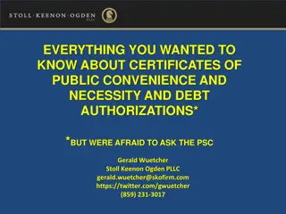 Everything You Wanted to Know About Certificates of Public Convenience and Necessity