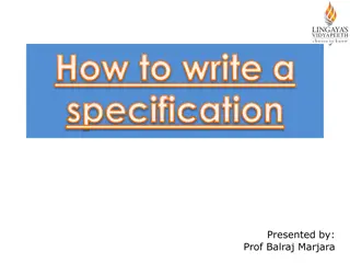 Specifications for Architectural Projects