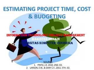 Estimating Project Time, Cost & Budgeting
