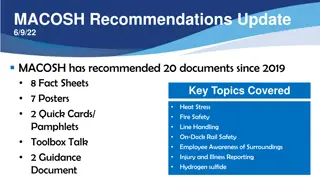 MACOSH Recommendations Update - Safety Documents and Resources