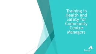 Health and Safety Training for Community Centre Managers