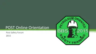 POST Online Orientation & Safety Forum 2015