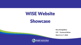 WISE Website  WISE Website  Showcase Showcase