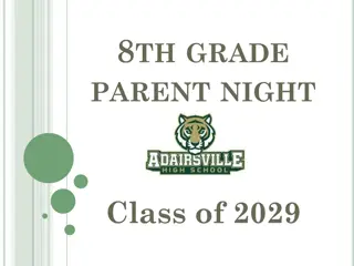 8th Grade Parent Night: Class of 2029 Overview