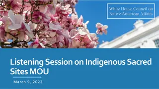 Listening Session on Indigenous Sacred Sites MOU & Tribal Engagement