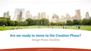 Transition Requirements for Creation Phase