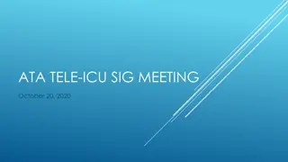 ATA Tele-ICU SIG Meeting Update