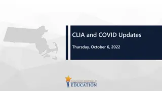 CLIA and COVID Updates - October 6, 2022