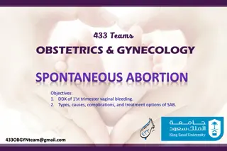 Spontaneous Abortion in First Trimester