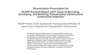 Guide to Transportation Infrastructure Inspectors Recruitment & Training