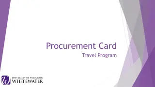 Travel Procurement Card Program Overview