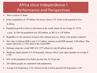 Africa since Independence: Performance and Perspectives