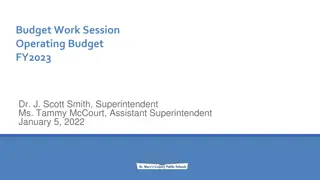 FY2023 Operating Budget Overview