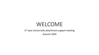 Clinical Skills Attachment Support Meeting Overview Autumn 2020