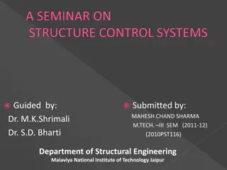Seminar on Structure Control Systems - Seismic Protection & Response