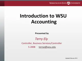 Introduction to WSU Accounting