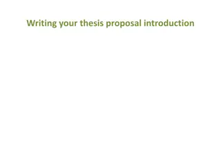 Crafting Thesis Introduction: Scientific Story & Essential Pieces