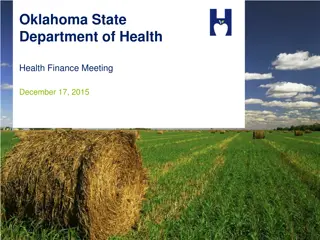 Health Finance Workgroup Meeting Agenda - Oklahoma State Department of Health