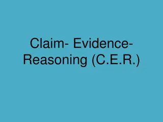 Claim-Evidence-Reasoning (CER) in Science