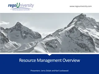 Resource Management Overview at Rego University