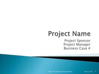 Project Sponsor & Manager Business Case Review