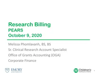 Research Billing: Goals & Objectives