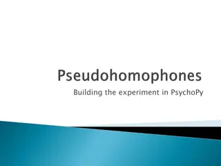 Building the Experiment in PsychoPy