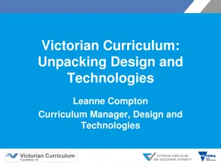 Victorian Curriculum Unpacking Design and Technologies