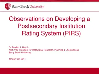 Observations on Developing a Postsecondary Institution Rating System